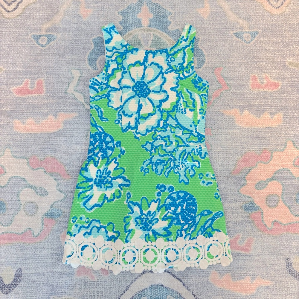 NWT Lilly Pulitzer Girls Little Delia Dress - Northeast Hahbah - Size 6